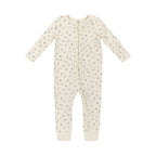 Newborn Zipper Romper - Off White