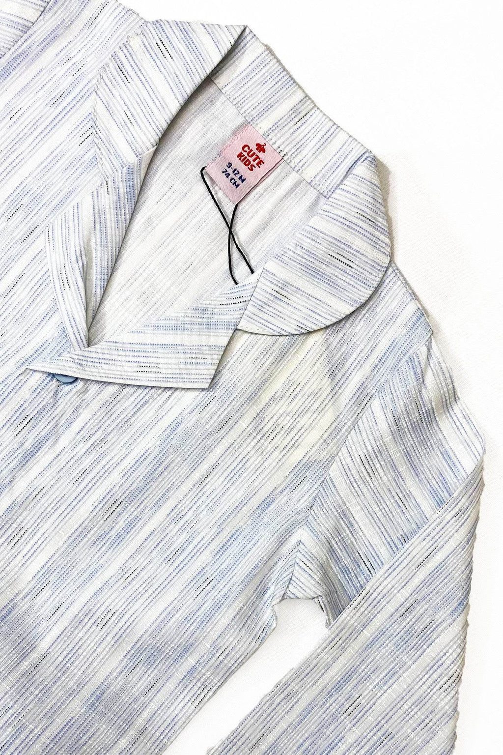 Boys 2 piece Night Suit - Light blue stripe - Cute Kids