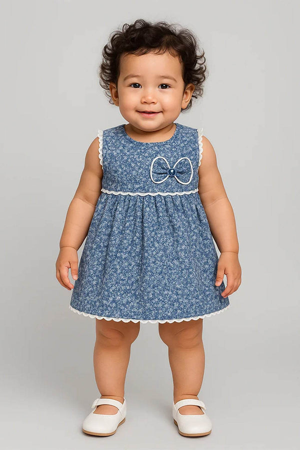 Newborn Bow Frock - Blue - Cute Kids