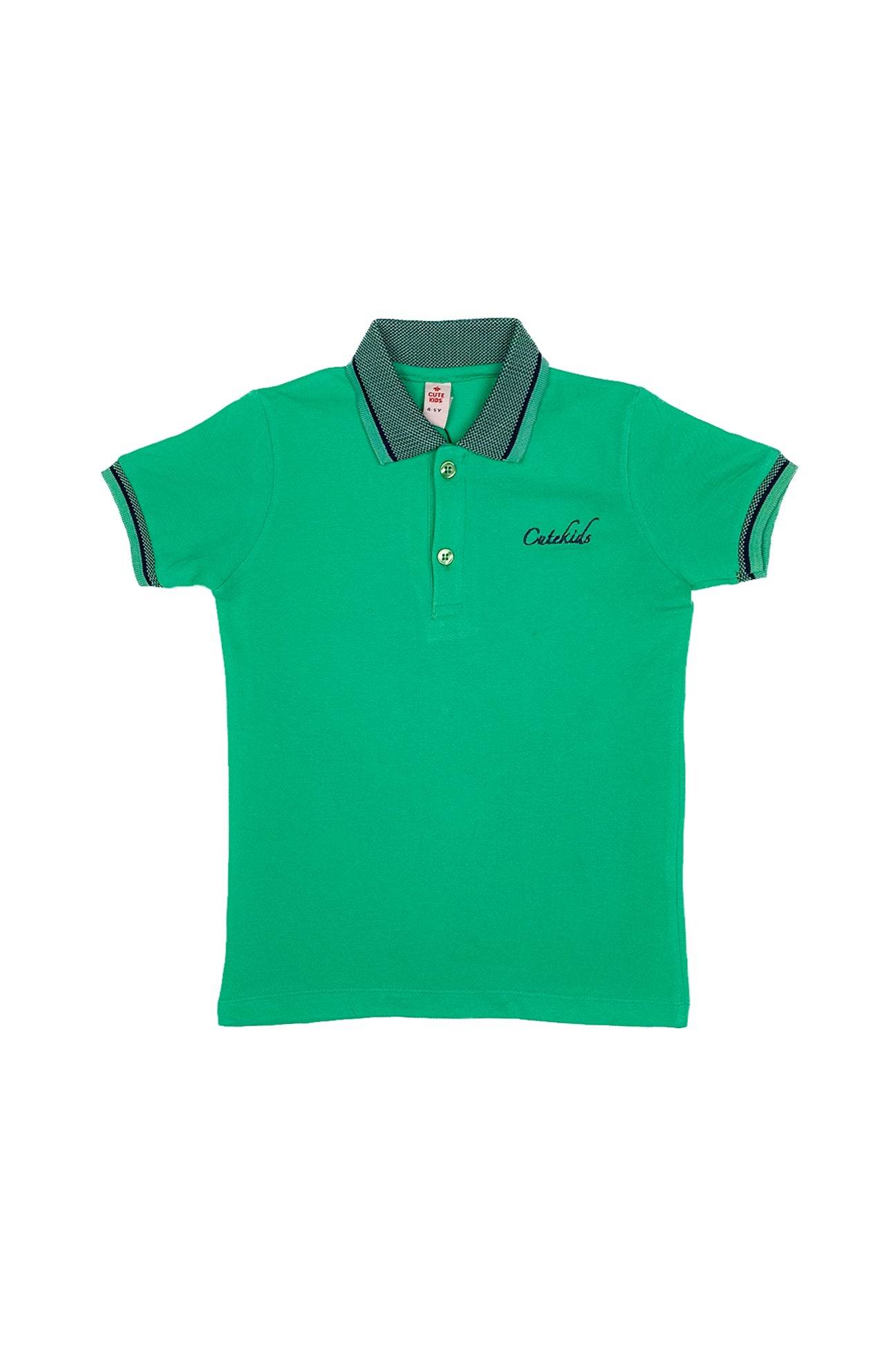 Logo Embroided Polo-Green - Cute Kids