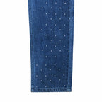 Girls Stone Studded Jeans - Dark Shade