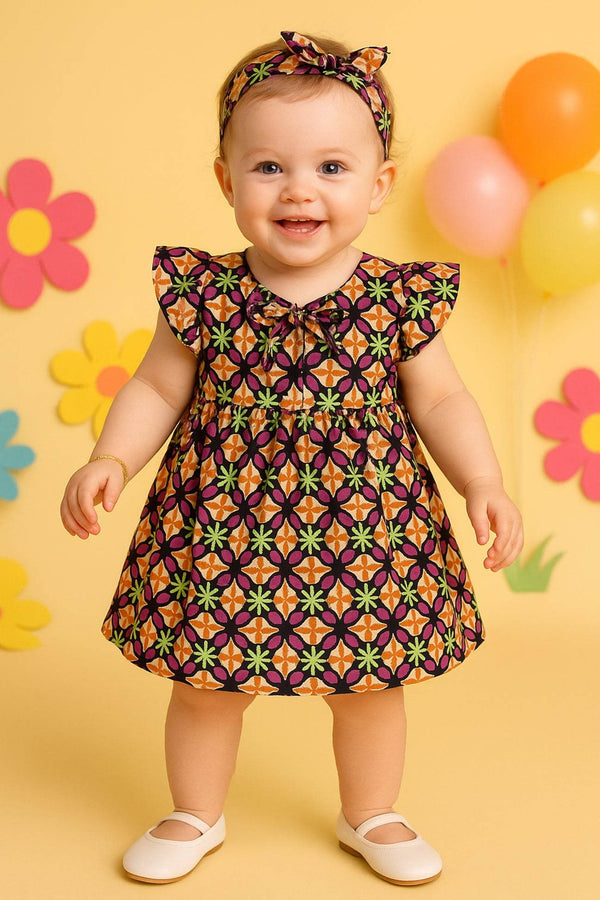 Girls Lawn Frock – Purple - Cute Kids