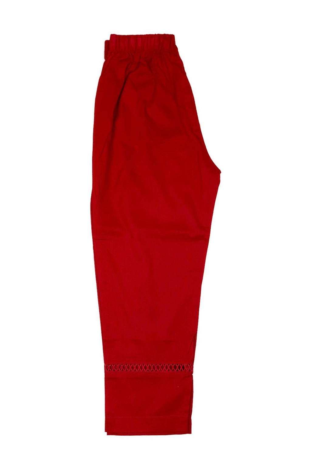 Girls Plain co-ord Set - Red - Cute Kids