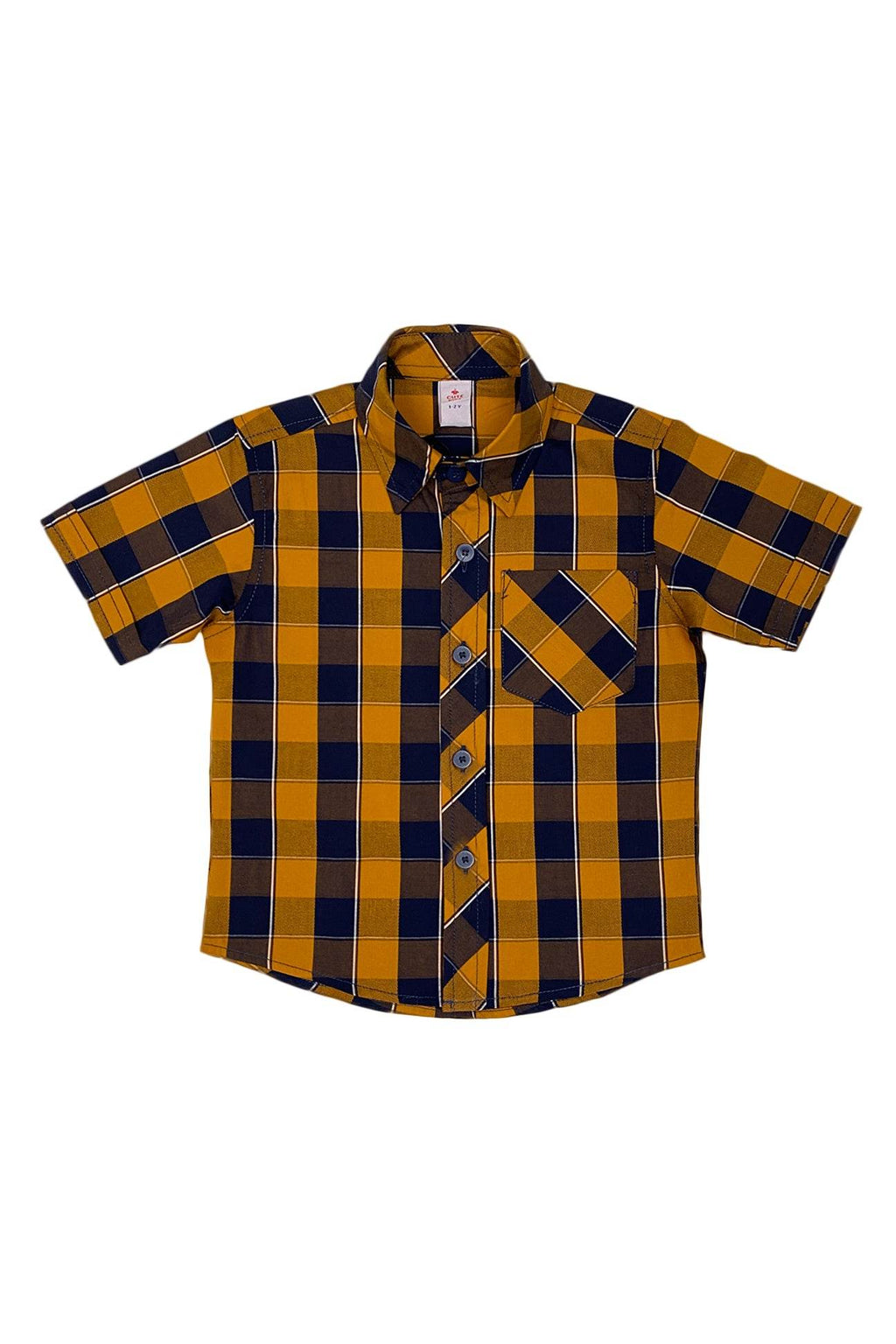 Mustard Checks Shirt – Bold & Bright! - Cute Kids