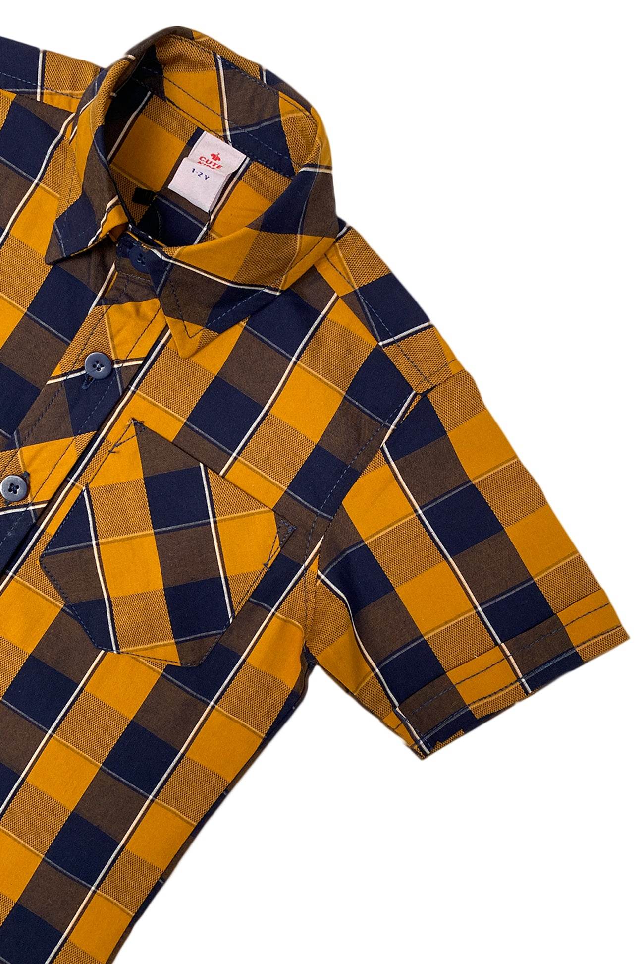 Mustard Checks Shirt – Bold & Bright! - Cute Kids