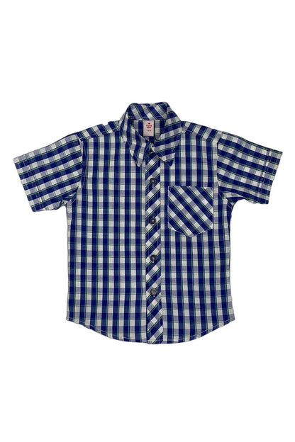 Boys Chack Shirt - Blue&White - Cute Kids