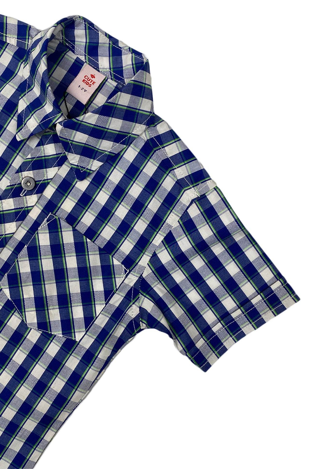 Boys Chack Shirt - Blue&White - Cute Kids
