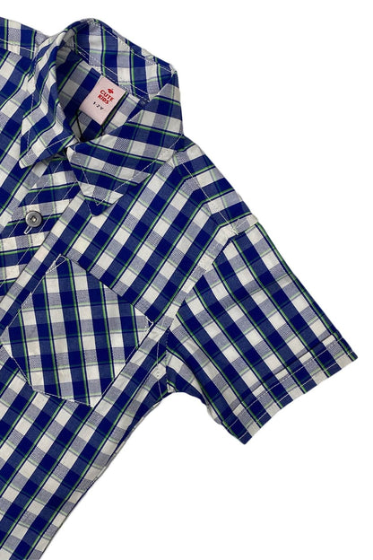 Boys Chack Shirt - Blue&White - Cute Kids