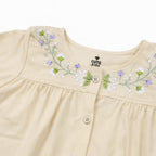 Girls Embroidered Top - Skin