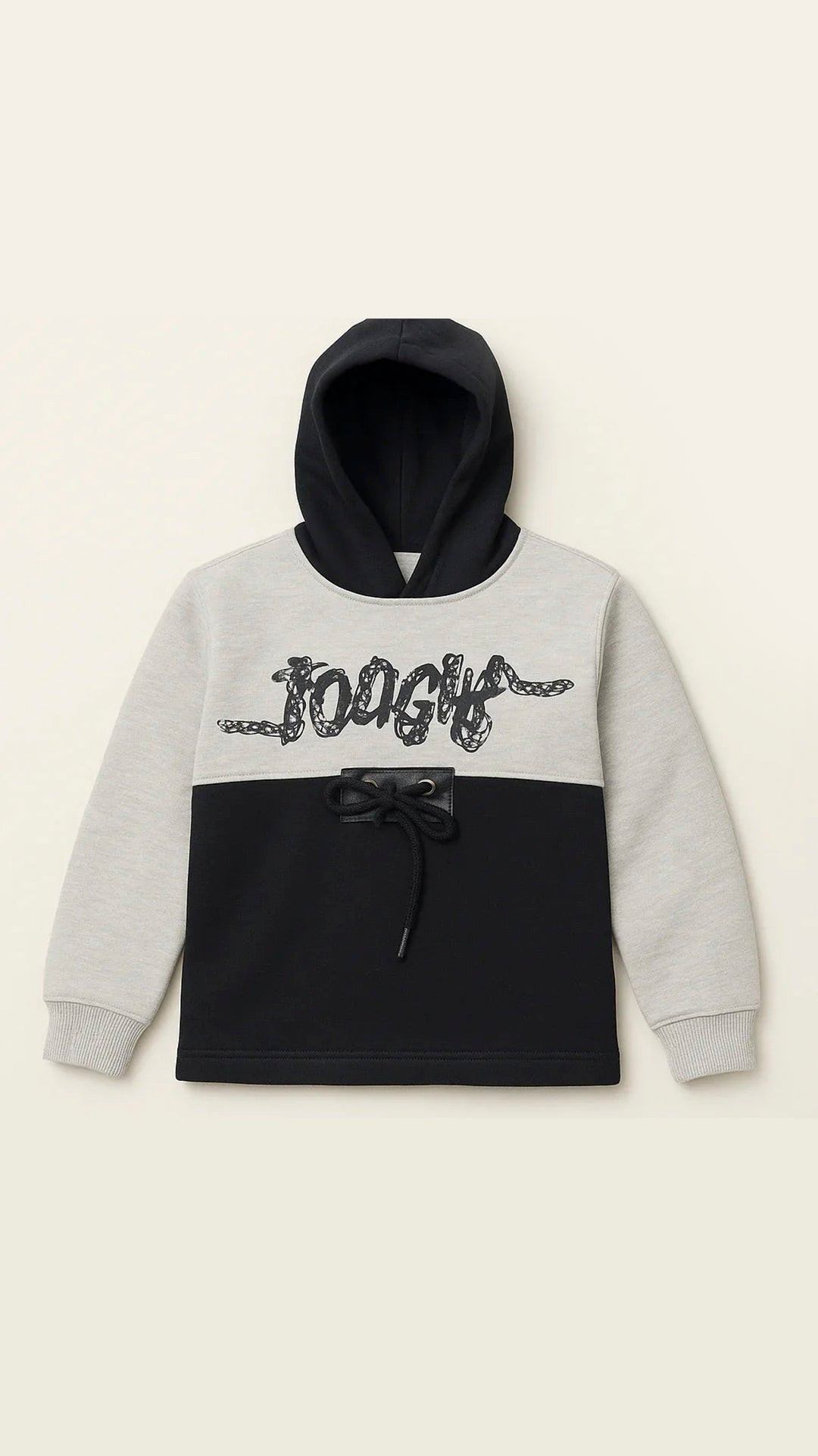 Black Hooded Fleece Sweatshirt