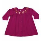 Girls Embroidered Top - Pink