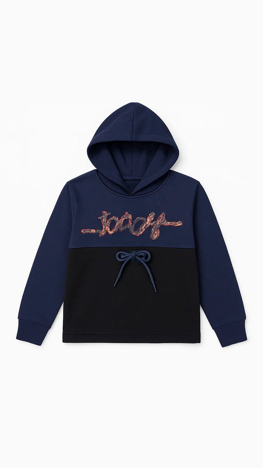 Navy Hooded Fleece Sweatshirt