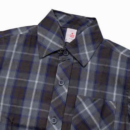 Boys Checkered Shirt – Black & Grey