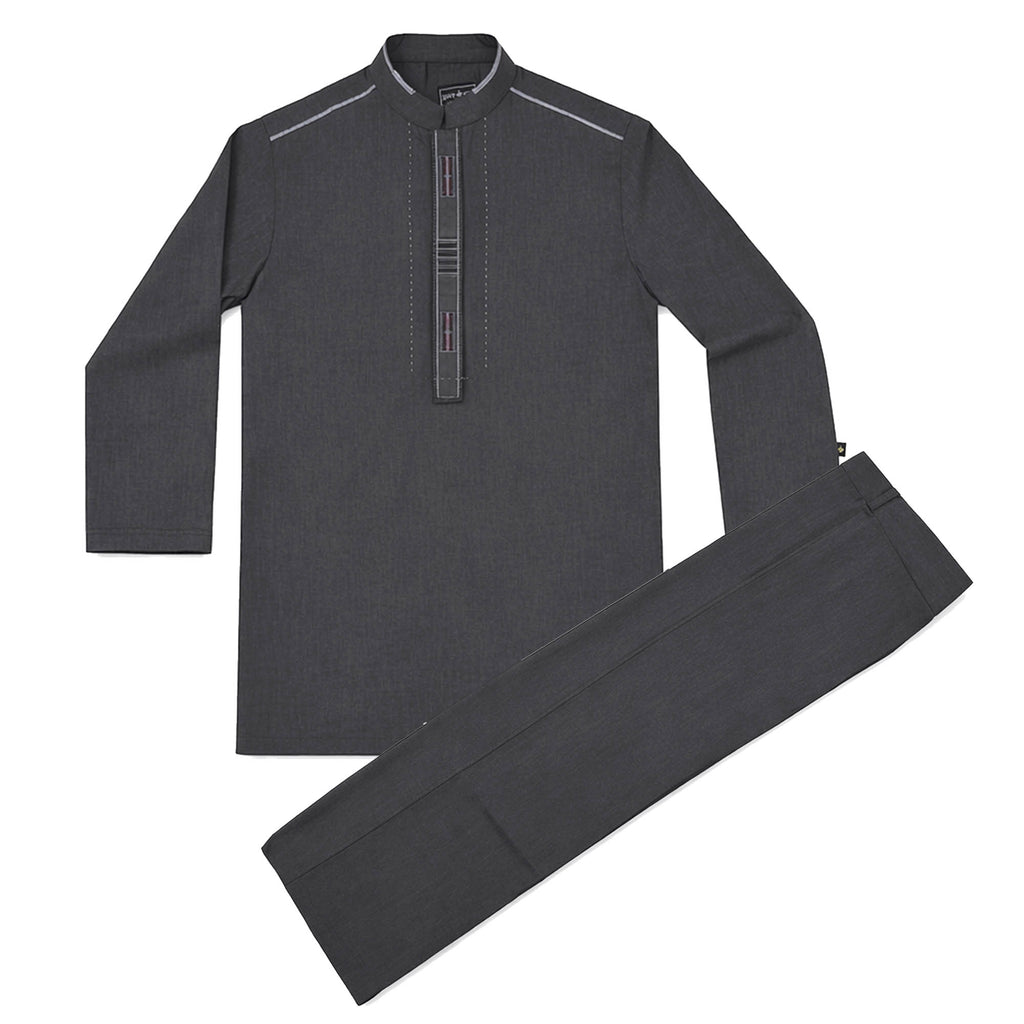 Boys Shalwar Suits - Charcoal