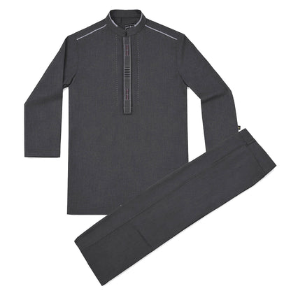 Boys Shalwar Suits - Charcoal