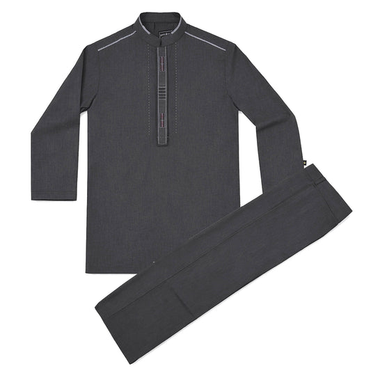 Boys Shalwar Suits - Charcoal