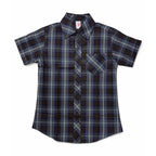 Boys Checkered Shirt – Dark Brown