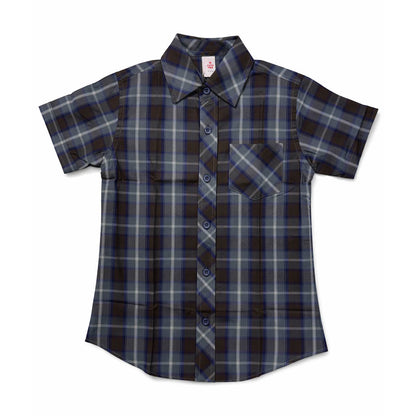 Boys Checkered Shirt – Black & Grey