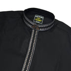 Boys Embroidered Shalwar Suits - Black