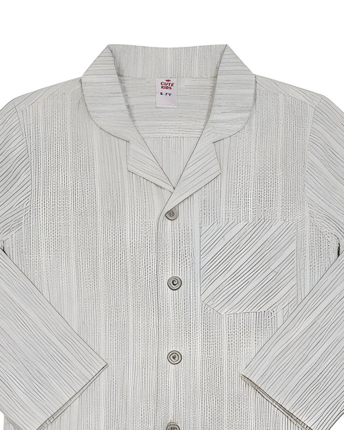 Boys 2 piece Night Suit - Blue & Brown