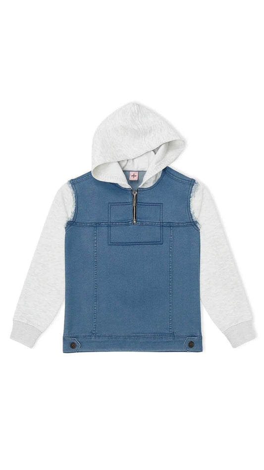 Boys Denim Fleece Jacket