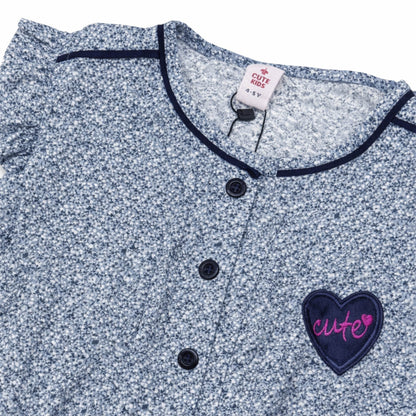 Girls Printed Co-ord Set – Blue
