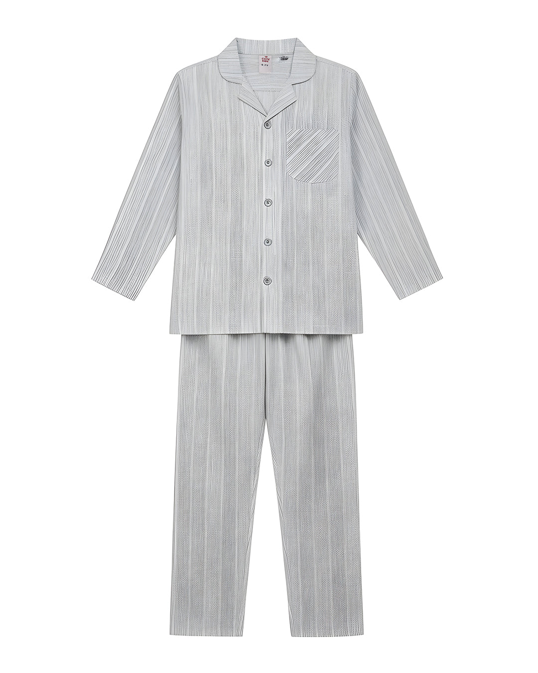 Boys 2 piece Night Suit - Blue & Brown