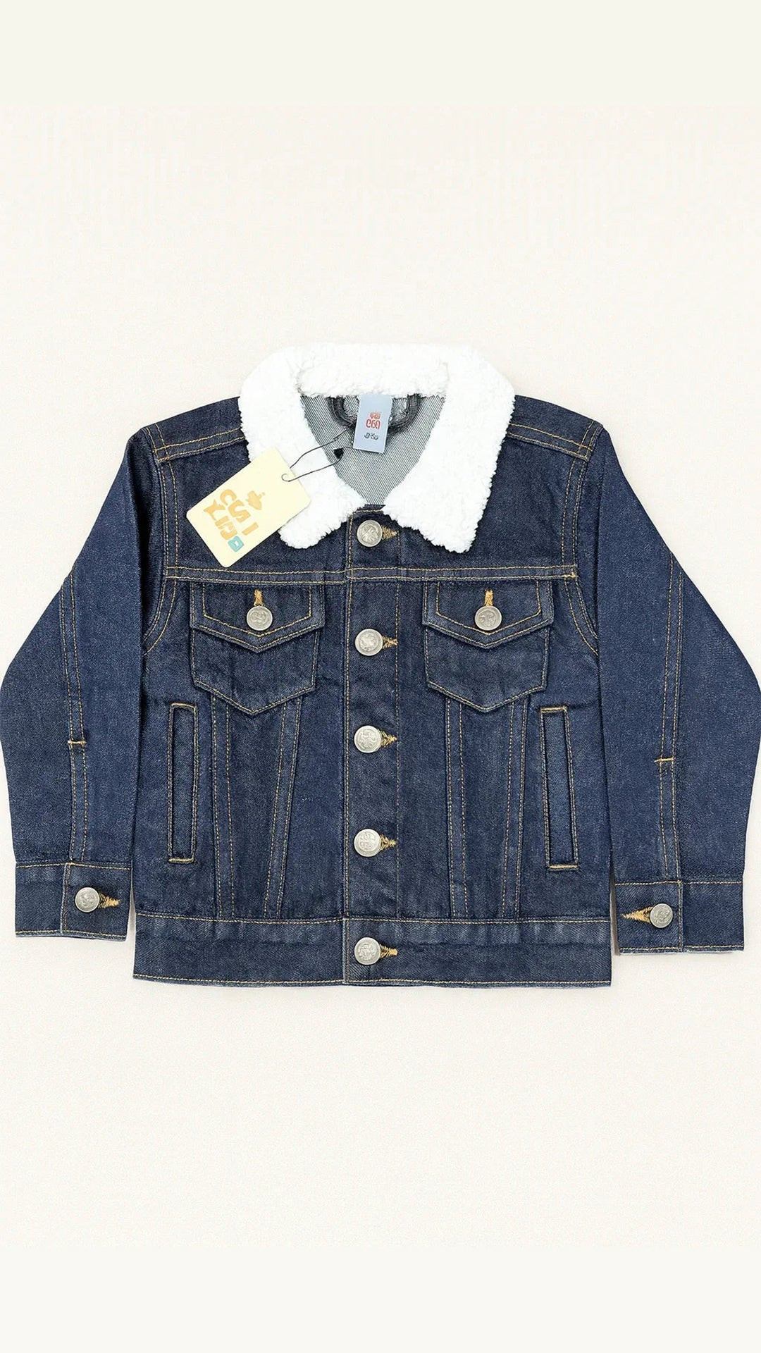 Denim Fur Jacket - Dark Shade