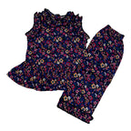 NewBorn Floral Co-ord Set – Navy