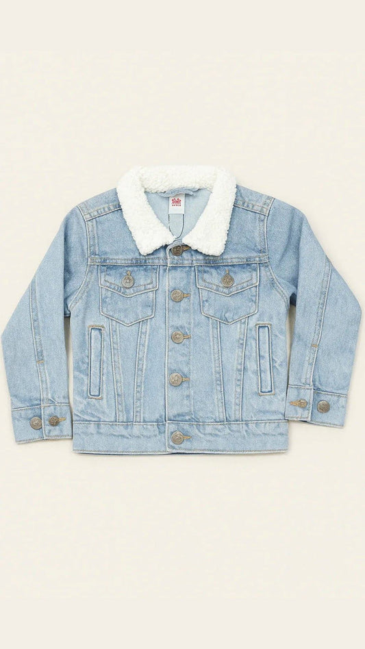 Denim Fur Jacket - Light Shade