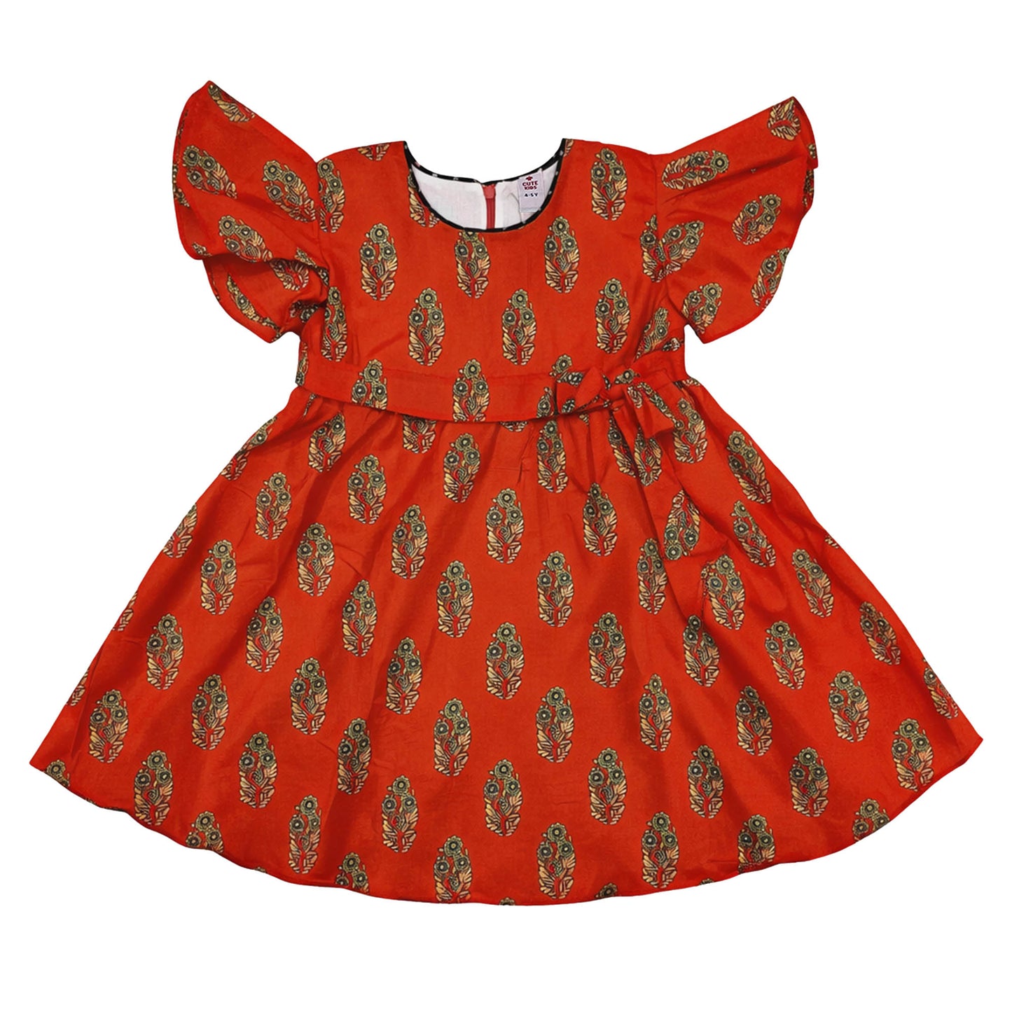 Girls   Frock - Orange