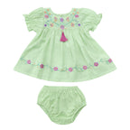 NewBorn  Embroidered Co-ord Set  – Mint