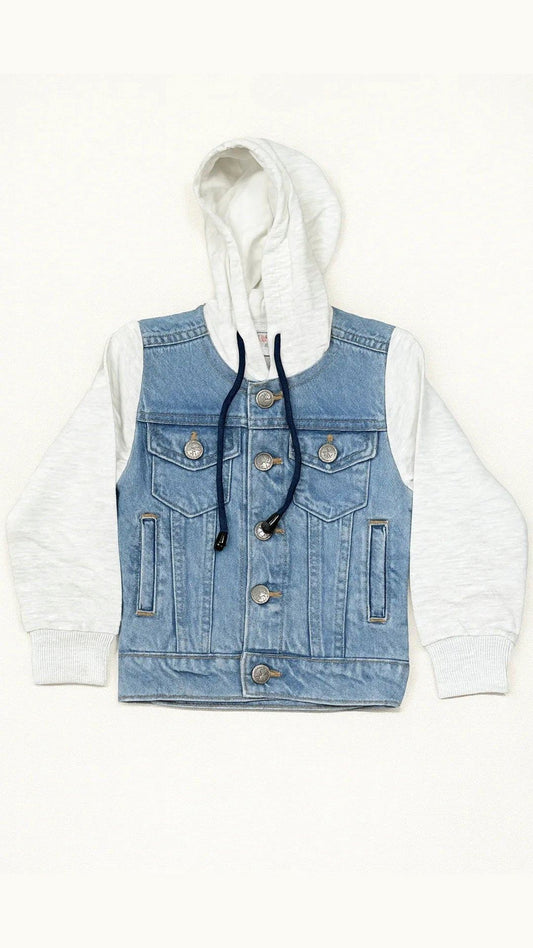 Denim Hooded Jacket - Light Shade