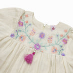 NewBorn  Embroidered Co-ord Set  – Off White