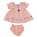 NewBorn  Embroidered Frock  – Pink