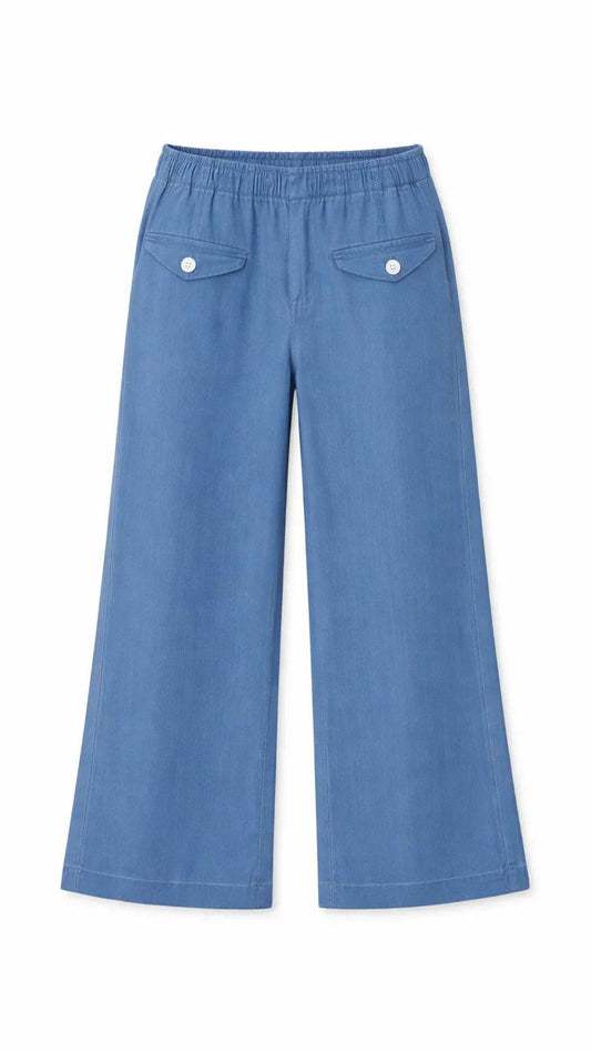 Girls Emb Denim Pant