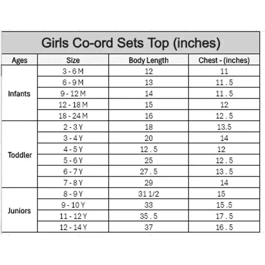 Girls Printed Co-ord Set – Fawn & White - Cute Kids