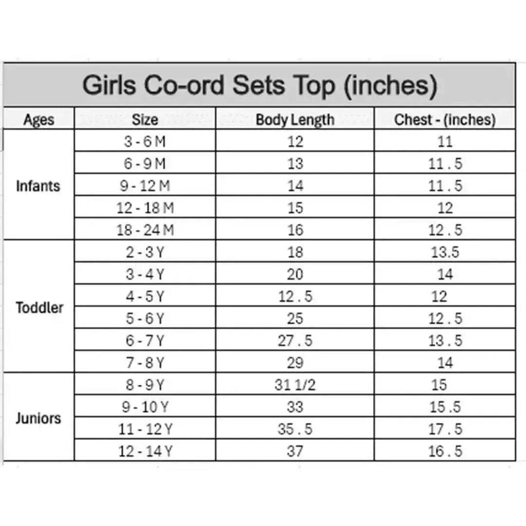 Girls Printed Co-ord Set – Fawn & White - Cute Kids