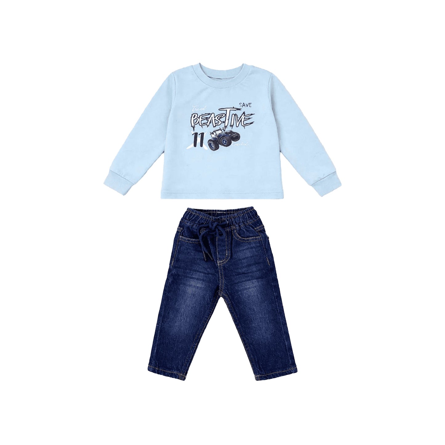 Boys Baba 2 piece Suit - Sky Blue