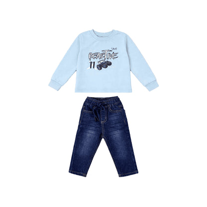 Boys Baba 2 piece Suit - Sky Blue
