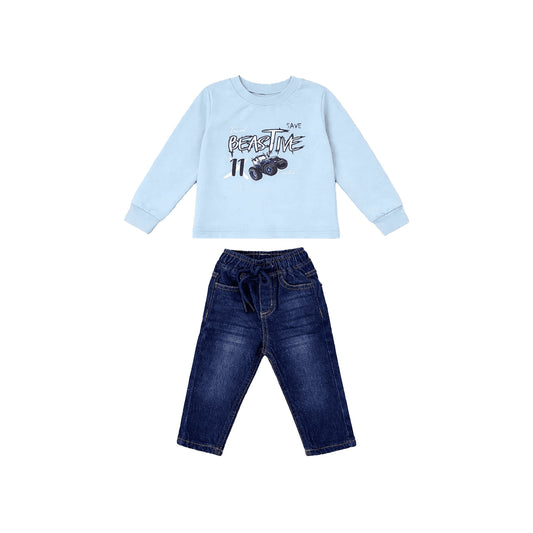 Boys Baba 2 piece Suit - Sky Blue