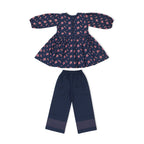 Girls Screen Printed Co-ord Set - Navy