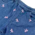 Girls All-over Bow Embroidered Pant - Mid Shade