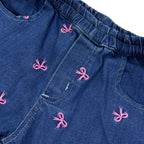 Girls All-over Bow Embroidered Pant - Mid Shade
