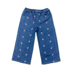 Girls All-over Bow Embroidered Pant - Mid Shade