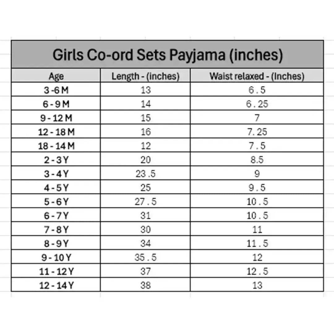 Girls Printed Co-ord Set – Fawn & White - Cute Kids