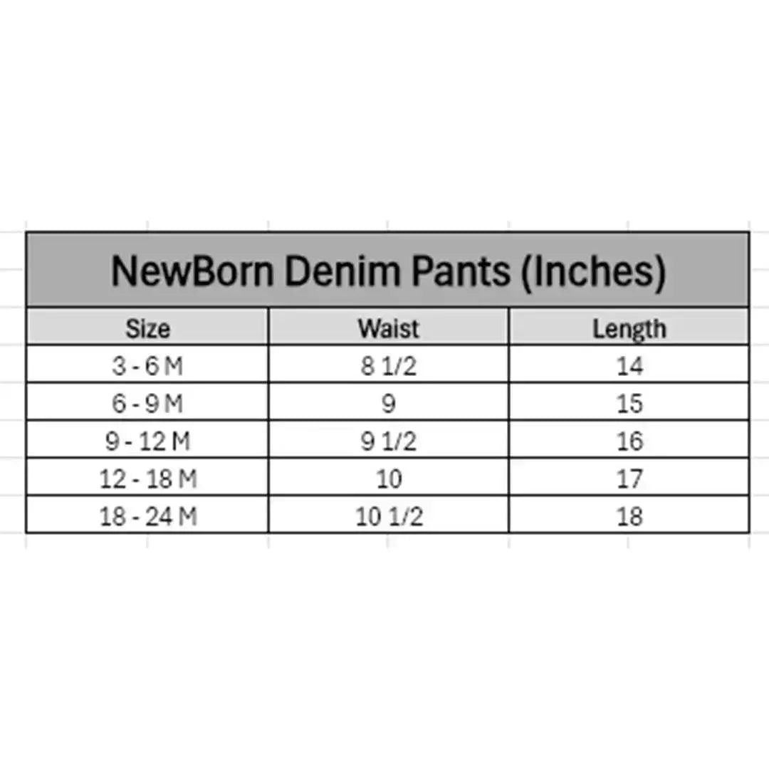 NewBorn Denim Pants - Mid Wash - Cute Kids