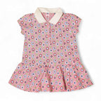 Newborn Screen Printed Frock - Pink