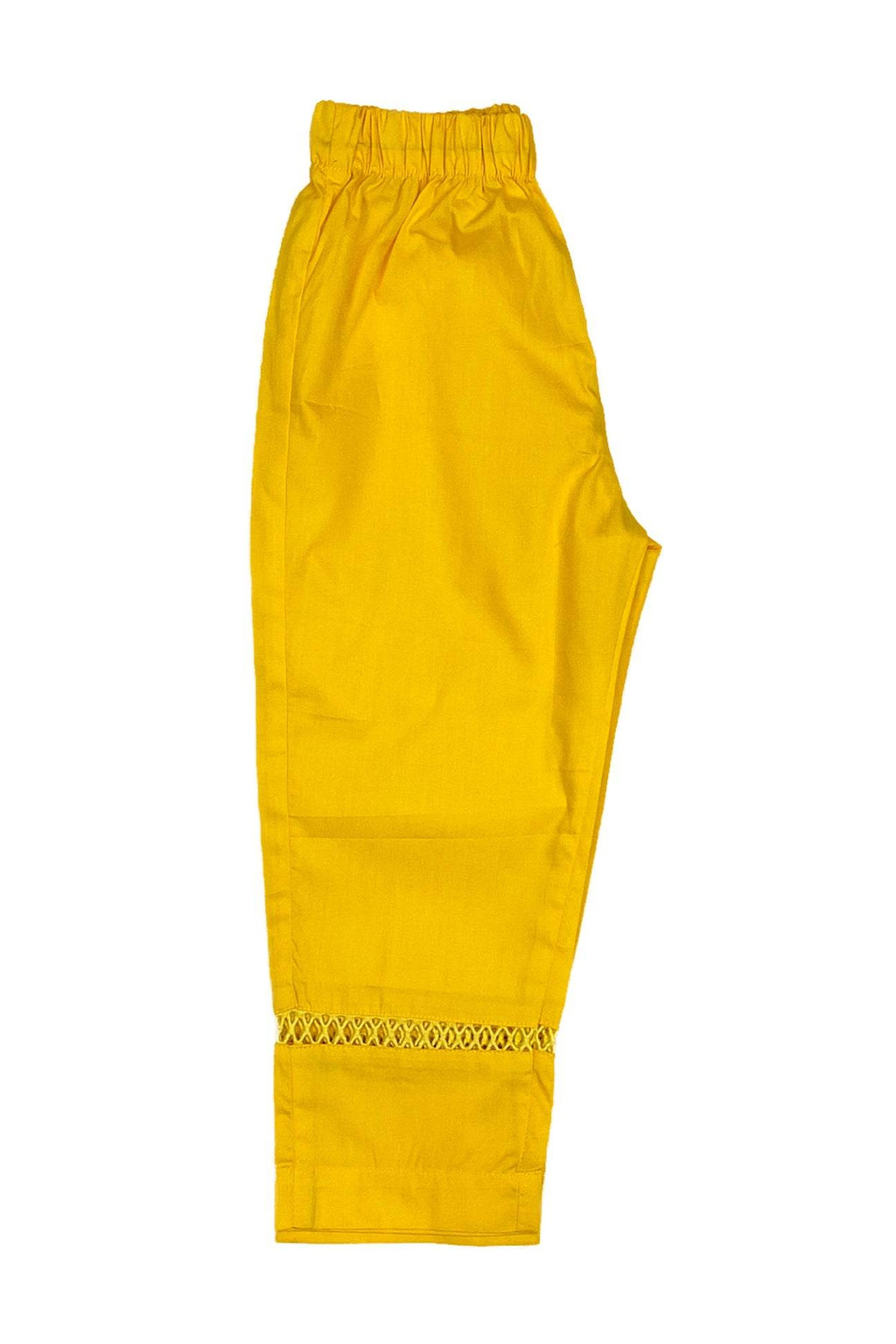 Girls Plain co-ord Set - Yellow - Cute Kids