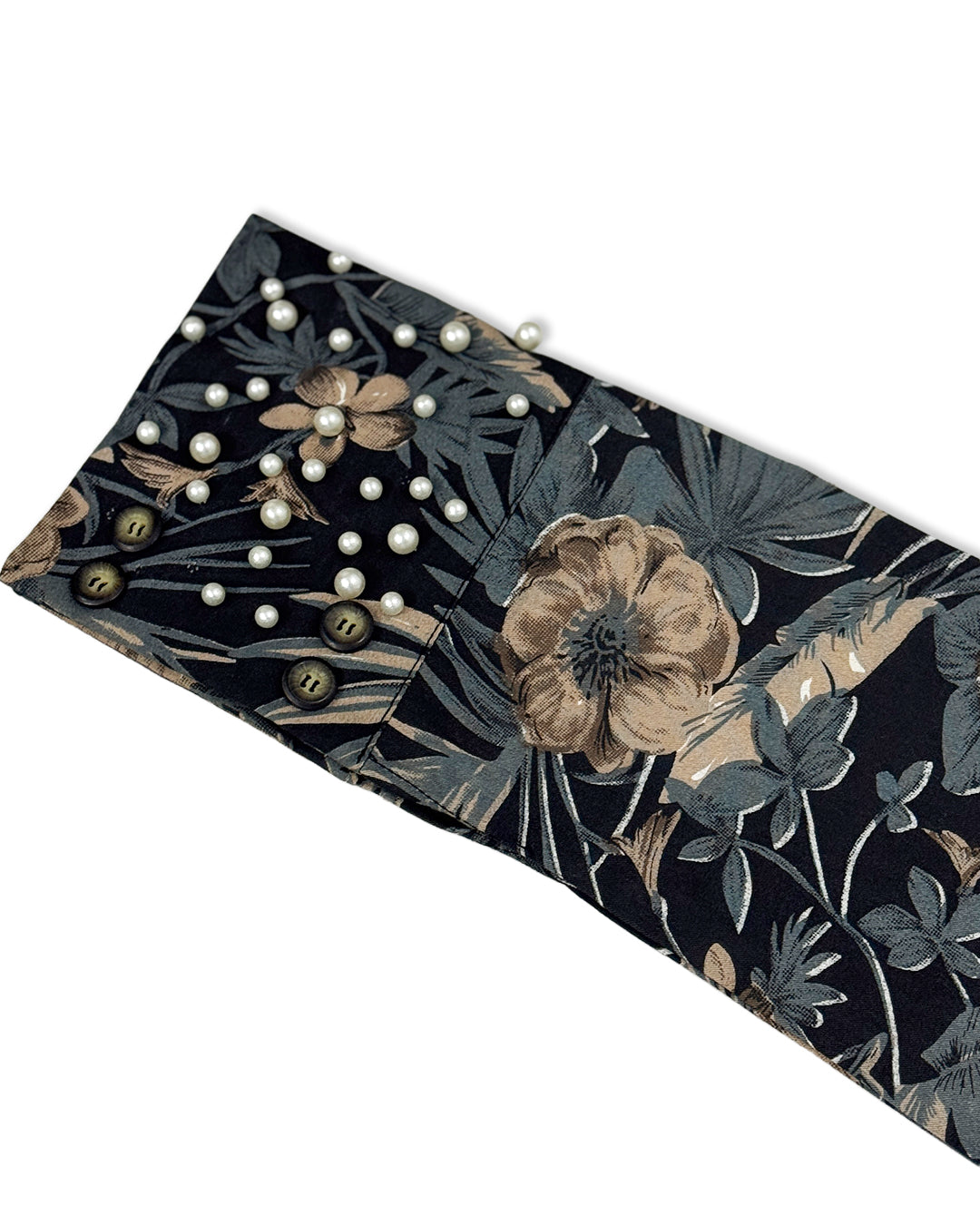 Girls Frock Pearls In Black Color